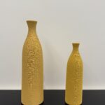 Brushed Vase Yellow