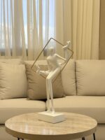 Lady Holding Frame Sculpture - Image 4