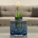 Blue Glass Decorative Vase