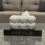 Heart ceramic tissue box