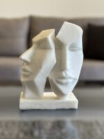 Heavy Granite Face Sculpture - Image 3