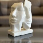 Heavy Granite Face Sculpture